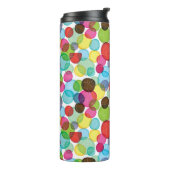 Rundes Blasenkindermuster 2 Thermosbecher (Nach links gedreht)