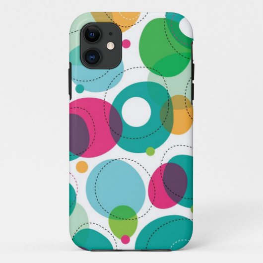 Rundes Blasenkindermuster Case-Mate iPhone Hülle (Rückseite)