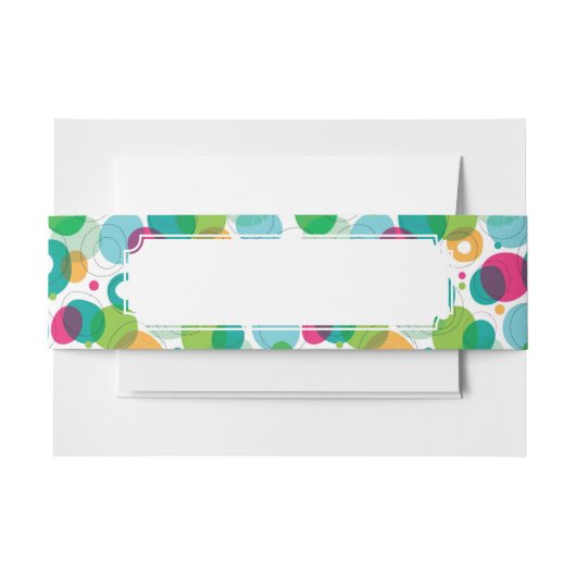 Rundes Blasenkindermuster Einladungsbanderole (Vorderseite Beispiel)