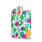 Rundes Blasenkindermuster Flachmann (Links)