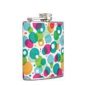 Rundes Blasenkindermuster Flachmann (Rechts)