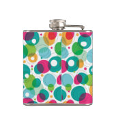 Rundes Blasenkindermuster Flachmann (Rückseite)