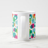 Rundes Blasenkindermuster Jumbo-Tasse (Rückseite)