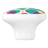 Rundes Blasenkindermuster Keramikknauf (Seitenansicht)