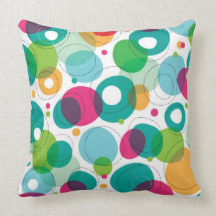 Rundes Blasenkindermuster Kissen