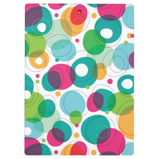 Rundes Blasenkindermuster Klemmbrett (Rückseite)