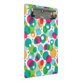 Rundes Blasenkindermuster Mini Klemmbrett (Schrägansicht)