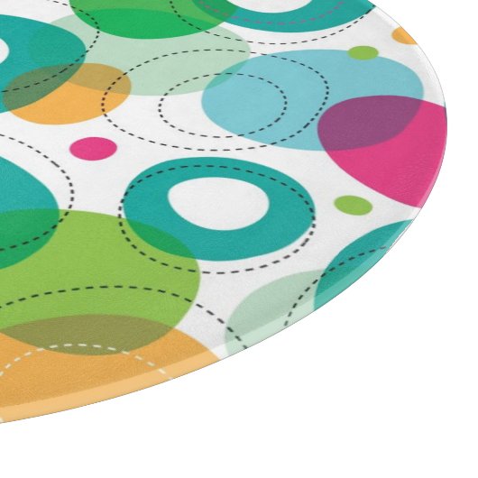 Rundes Blasenkindermuster Schneidebrett (Ecke)