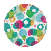 Rundes Blasenkindermuster Schneidebrett (Vorderseite)