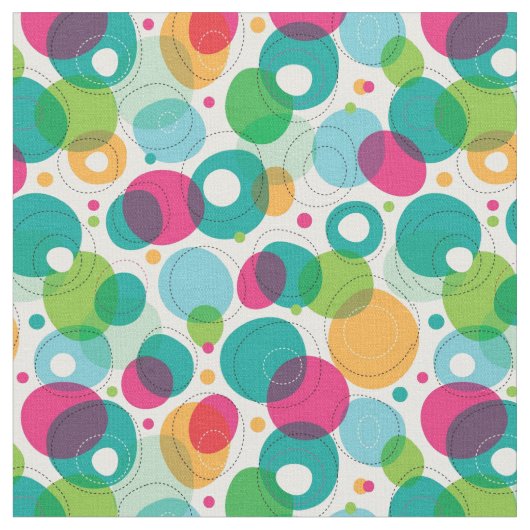 Rundes Blasenkindermuster Stoff (Nahaufnahme)