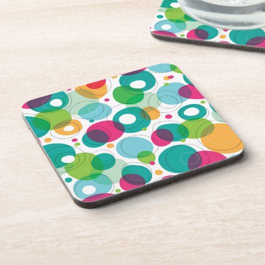 Rundes Blasenkindermuster Untersetzer (Linke Seite)