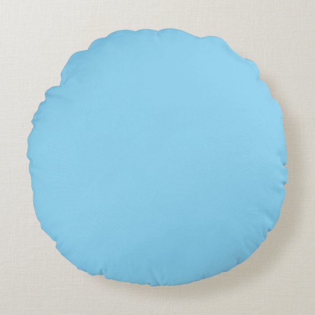 Rundes blaues Kissen (Vorderseite)