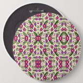 Rundes Blumenmuster mit aufwendiger violetter  Button (Vorne & Hinten)