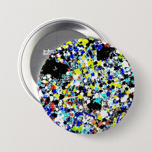 rundes Button 3in mit abstraktem Bild (Vorne & Hinten)