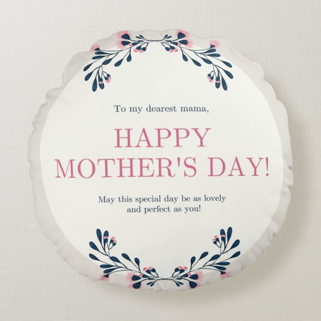 Rundes Dekokissen (41 cm) (Vorderseite)