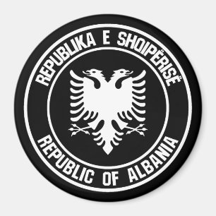 Rundes Emblem Albaniens Magnet