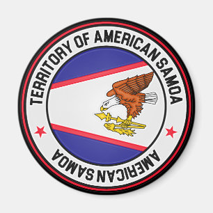 Rundes Emblem American Samoa Magnet
