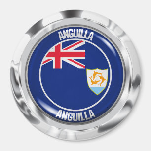 Rundes Emblem Anguilla Magnet