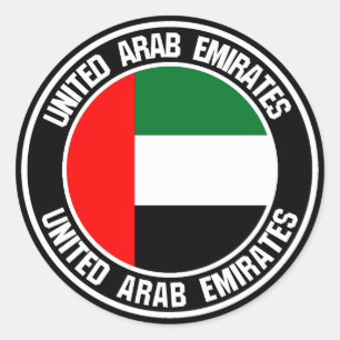 Rundes Emblem Arabische Emirates Runder Aufkleber