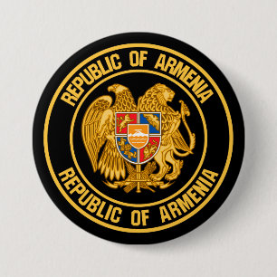 Rundes Emblem Armeniens Button