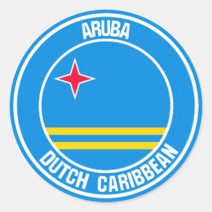 Rundes Emblem Arubas Runder Aufkleber