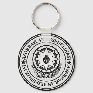 Rundes Emblem Aserbaidschans Schlüsselanhänger