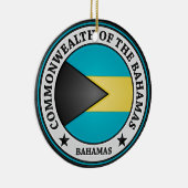 Rundes Emblem Bahamas Keramik Ornament (Rechts)