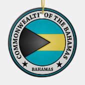 Rundes Emblem Bahamas Keramik Ornament (Vorne)