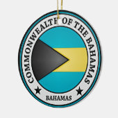 Rundes Emblem Bahamas Keramik Ornament (Links)