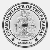 Rundes Emblem Bahamas Runder Aufkleber (Vorderseite)