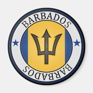 Rundes Emblem Barbados Magnet