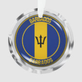 Rundes Emblem Barbados Ornament (Vorderseite)
