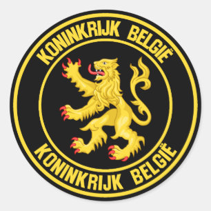 Rundes Emblem Belgiens Runder Aufkleber