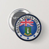 Rundes Emblem British Virgin Islands Button (Vorne & Hinten)