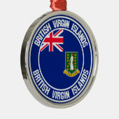 Rundes Emblem British Virgin Islands Ornament Aus Metall (Rechts)