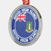 Rundes Emblem British Virgin Islands Ornament Aus Metall (Links)