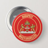 Rundes Emblem Budapests Button (Vorne & Hinten)