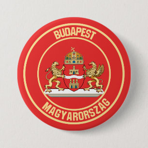 Rundes Emblem Budapests Button