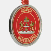 Rundes Emblem Budapests Ornament Aus Metall (Rechts)