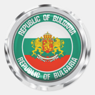 Rundes Emblem Bulgariens Runder Aufkleber