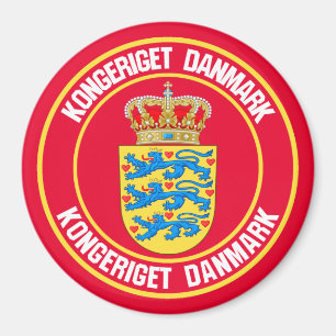 Rundes Emblem Dänemarks Magnet