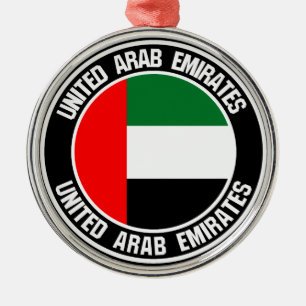 Rundes Emblem der Vereinigten Arabischen Emirate Ornament Aus Metall