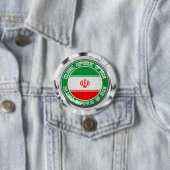 Rundes Emblem des Irans Button (Beispiel)