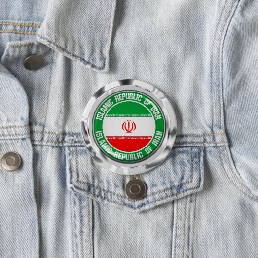 Rundes Emblem des Irans Button (Beispiel)