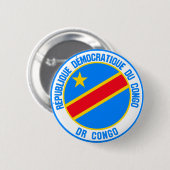 Rundes Emblem des Kongos Button (Vorne & Hinten)