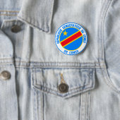 Rundes Emblem des Kongos Button (Beispiel)
