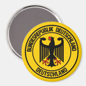 Rundes Emblem Deutschlands Magnet (Vorderseite/Rückseite)