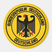 Rundes Emblem Deutschlands Magnet (Vorne)