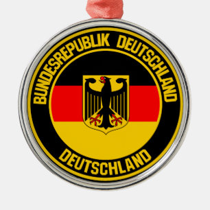 Rundes Emblem Deutschlands Ornament Aus Metall