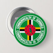 Rundes Emblem Dominicas Button (Vorne & Hinten)